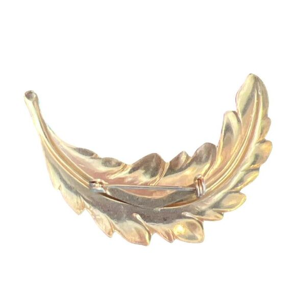 Sky Blue Metal Leaf Brooch Pin Vintage Textured Party Jewelry Accessory 1 Piece - Picture 2 of 2